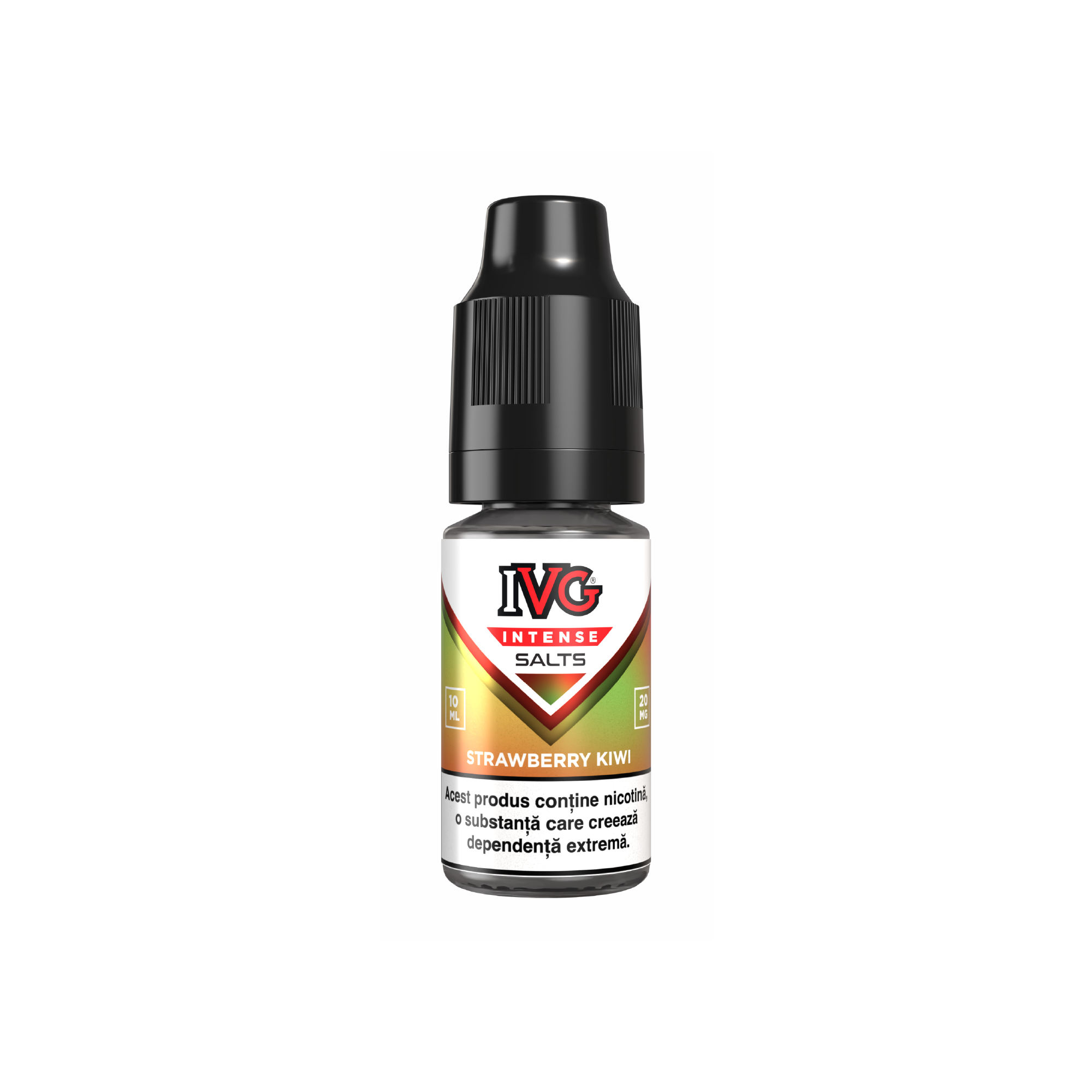 Lichid IVG Intense Salts Strawberry Kiwi 10ml cu aromă de căpșuni dulci și kiwi fresh