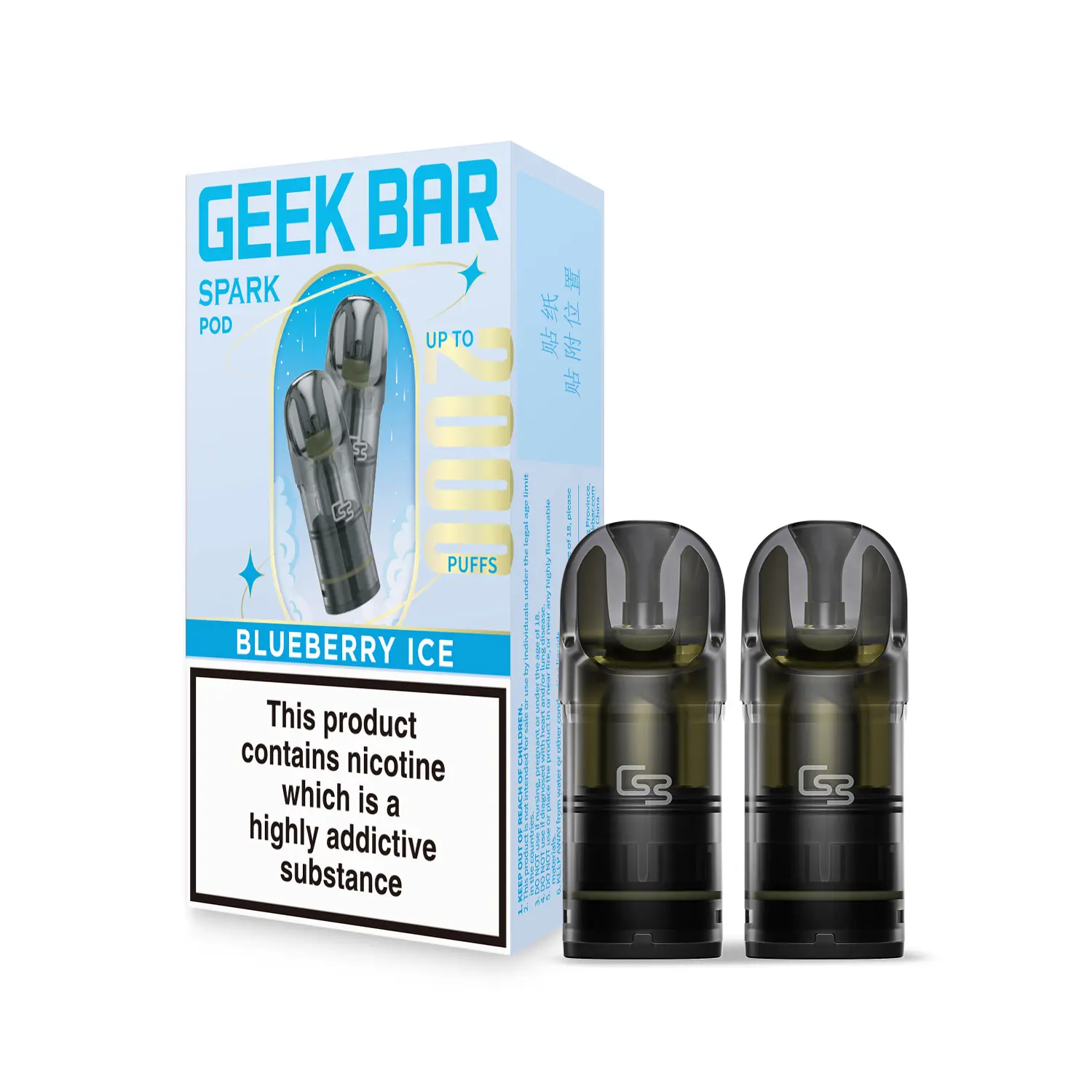 GEEKBAR SPARK PREFILLED PODS BLUEBERRY ICE
