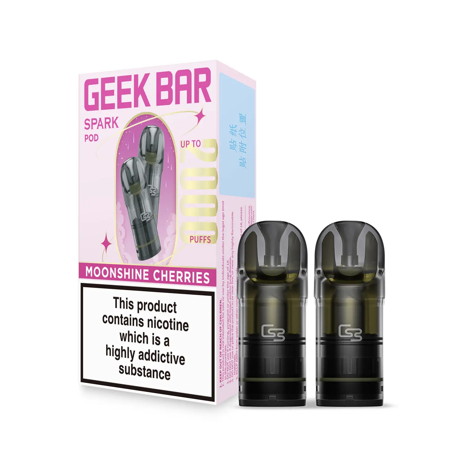 GEEKBAR SPARK PREFILLED PODS MOONSHINE CHERRIES